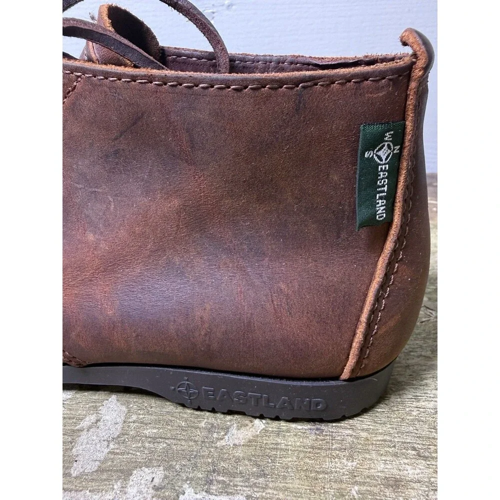 Made In USA Eastland Brown Leather Moc Toe Chukka Boots Women's Size US 10 M